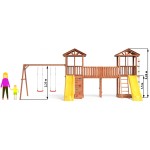 Детская площадка Можга Спортивный городок 6 с качелями и узким скалодромом СГ6-Р912-Р922